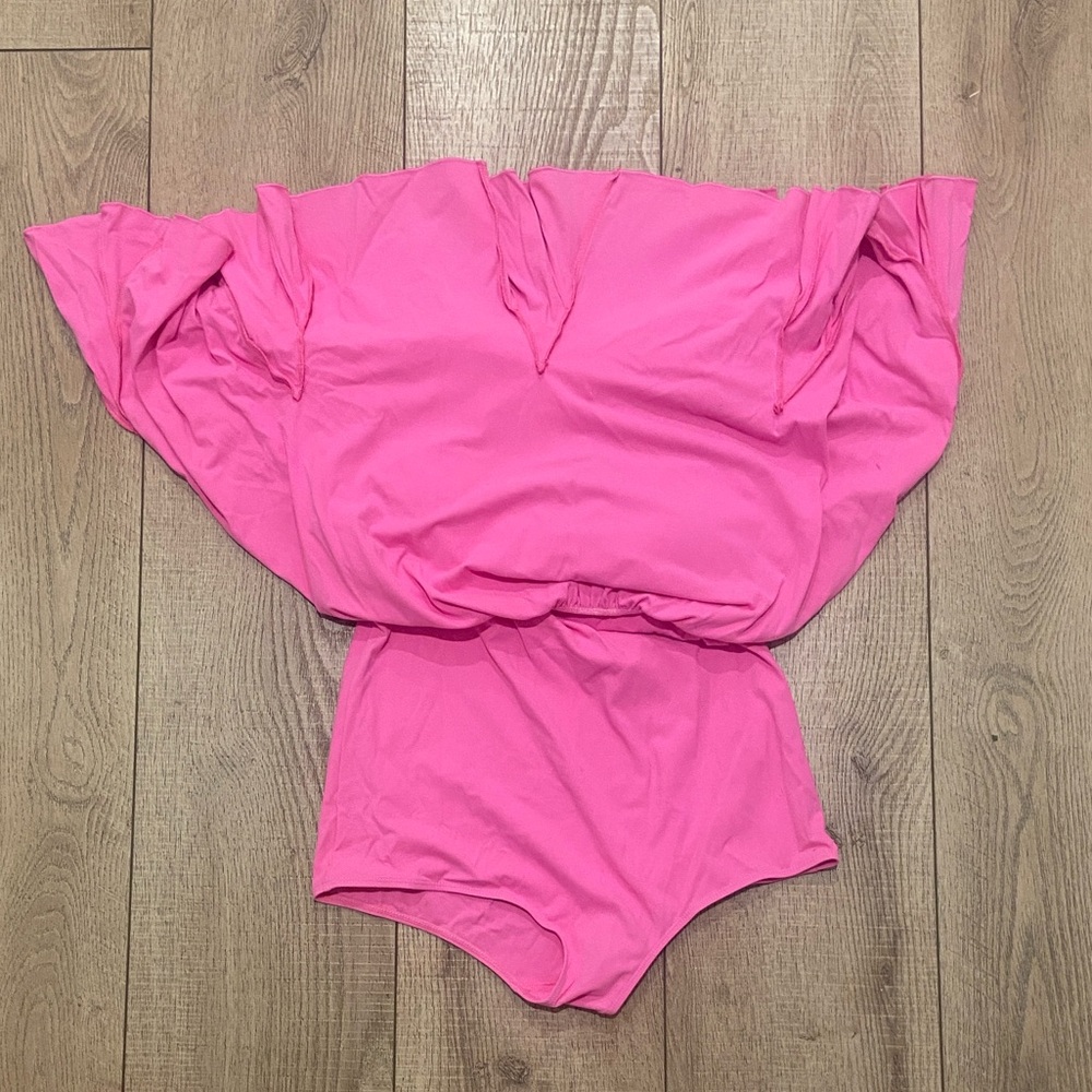 Bubblegum Pink and White Athletic Babydoll Dress- 93 Play Street - Picture 6 of 7